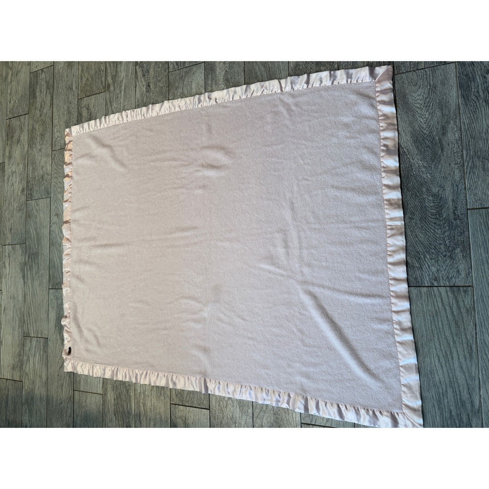 My Blankee Baby Blanket Pink Satin Ruffle Trim Fleece Nursery USA Infant Nursery